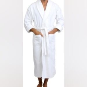 NEW Plush White Robe Unisex Super Soft Luxury Robe Size L/XL